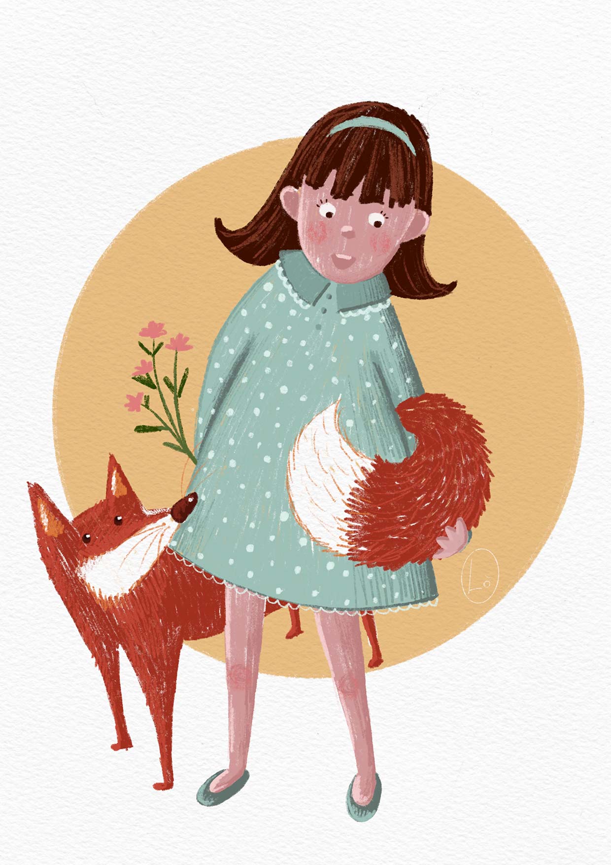 Child and fox